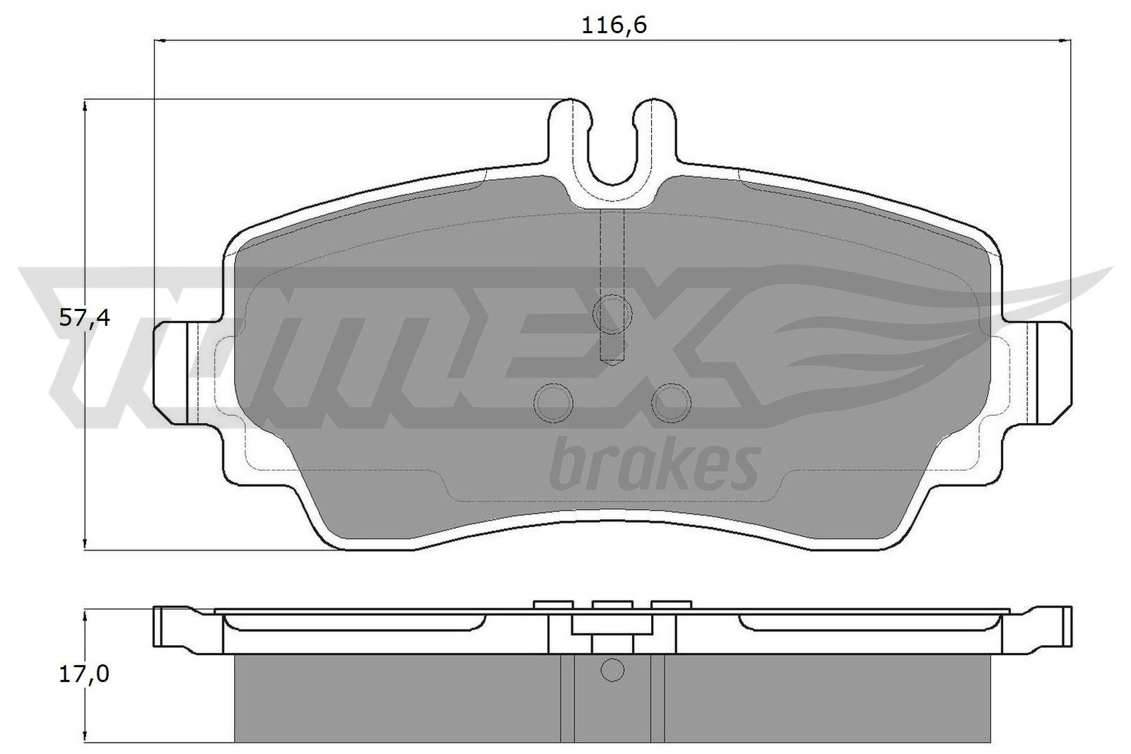 Sada brzdových platničiek kotúčovej brzdy TOMEX Brakes
